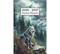 2026-2027 Pocket Planner: Small Size Two Year Calendar From January 2026 To December 2027 with Wolf Cover | Gifts for Wildlife & Nature Lovers