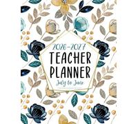2026-2027 Teacher Planner: Academic Year Weekly and Monthly Class Organizer & Agenda | Lesson Plan Grade And Record Book July 2026-June 2027 (Stylish Floral Cover)