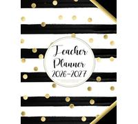 2026-2027 Teacher Planner: Monthly and Weekly Class Organizer | Lesson Plan Grade and Record Book for Educators July 2026-June 2027 Academic Year (Stylish Gold Stripes Design)