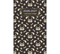 2026-2027 Two-Year Pocket Planner: 24-Month Monthly Organizer from January 2026 to December 2027 with Federal Holidays and Password Pages in Small ... with Dog Faces and Paw Prints Cover for Purse