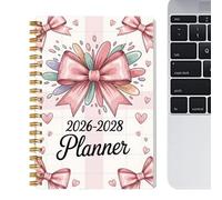2026-2028 Planner | 8.3In Hardcover Planner Spiral Bound Monthly Weekly Daily Thick Paper Notebook 3 Year Calendar Agenda Organizer | Home School Office Academic Work