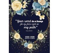 2026-2028 Three Year Monthly Planner: 36 Months Organiser (2026-2027-2028) from January to December with Holidays| Two Pages Per Month to View| Large ... - A4)| Bible Verse Quote and Floral Cover