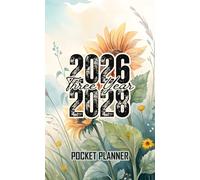 2026 -2028 Three Year Pocket Planner: Floral vintage 3 Year Monthly Calendar Schedule Agenda and Organizer January 2026 to December 2028 with holidays small size
