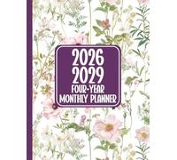 2026 2029 Four-Year Monthly Planner: 48-Month Appointment Book with Clean Layout and Additional Notes Pages