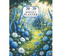 2026-2029 Monthly Planner: Plan Ahead, Stay on Track With This Four-Year Journey at a Glance, Two-Page Spread Calendar. Perfect for School, Office, and Home. Floral Design.