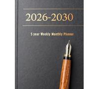 2026-2030 5-Year Weekly & Monthly Goal Planner: Strategic Vision & Life Planning Organizer - Undated 109 Pages Elegant Black Book - Perfect for Women, Men, Professionals, Entrepreneurs & Students