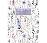 2026-2030 Monthly Planner: 5 Years Month to View Diary from January 2026 to December 2030 || 60 Months Agenda Organiser Calendar with UK Holidays & Inspirational Quotes || Large Size - Flowers Cover