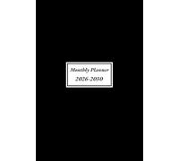 2026-2030 Monthly Planner 6x9: Five Years from January 2026 to December 2030 with Holidays (Black Cover)