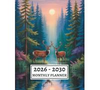2026-2030 Monthly Planner: Deer Forest Five-Year Organizer from January 2026 to December 2030 | Nature-Themed Woodland Monthly Calendar for Women, Students & Professionals