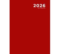 2026 , 24 heures: Agenda et calendrier grand format, rouge