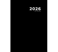 2026 , 24 horas: Diario / Planificador diario y agenda de citas lago, negro clásico