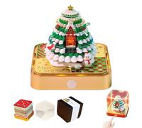 2026 3D Christmas Tree Calendar with LED Lights, Tear-Off Art Decor, Paper Sculpture Desktop Ornament(Gold bottom)