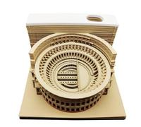 2026 3D Roman Architecture Calendar Memo Pad - Creative Paper Carving Sticky Notes, Desktop Business Decor, Thoughtful Gift for Thanksgiving, Christmas & Housewarming (8 * 8 * 4.5cm)