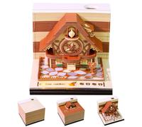 2026 3D Time Piece Calendar Desk Calendar 2026 Memo Pad Tear Away Calendar Arts Notepad Regalo per il Ringraziamento Natale Housewarming Decorazione del desktop per ufficio