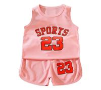 2026 3Pc Gioventù Pallacanestro Leggero Ragazzi Ragazze Moda Tank Top Track Pantaloncini Calzini Set, rosa, 8-9 Anni