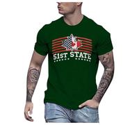 2026 51st State Canada Maglietta a maniche corte Potenza Canada 51st State T-Shirt Fa America e Canada Ancora una grande maglietta da uomo, Verde scuro, XL