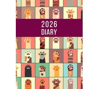 2026 A4 Page A Day: One Page Per Day Daily Diary Planner & Organizer for 365 Days, dated from Jan 2026 to Dec 2026, Fully Lined Journal Notebook with Calendars, To-Do List and Notes | Cats Paws