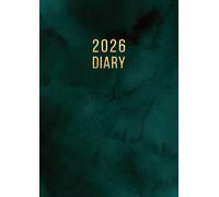 2026 A4 Page A Day: One Page Per Day Daily Diary Planner & Organizer for 365 Days, dated from Jan 2026 to Dec 2026, Fully Lined Journal Notebook with Calendars, To-Do List and Notes | Green Marble