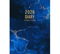 2026 A4 Week to View: A4 Hardback Planner Week to View Diary for 52 weeks, dated from Jan 2026 to Dec 2026, A4 Weekly Personal Organizer with Calendars, To-Do List and Notes | Blue Marble