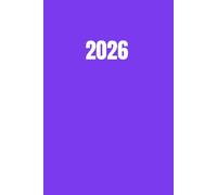 2026: A5 Diary Day per Page Planner Daily Organiser Full Year from January to December Professional Work Productivity Writing Journal | Plain Violet Purple Soft Cover