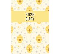 2026 A5 Page a Day: One Page Per Day Daily Diary Planner & Organizer for 365 Days, dated from Jan 2026 to Dec 2026, Fully Lined Journal Notebook with Calendars, To-Do List and Notes | Bee Honeycombs