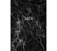 2026: A5 Tageskalender mit 1 Tag auf 1 Seite | Deutsche Feiertage | Jahresplaner Terminkalender | Tagesplaner Wochenkalender | Deutschland Buchkalender | Marmor Schwarz