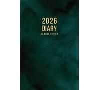 2026 A5 Week to View: A5 Planner Week to View Diary for 52 weeks, dated from Jan 2026 to Dec 2026, A5 Weekly Personal Organizer with Calendars, To-Do List and Notes | Green Marble