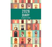 2026 A5 Week to View: A5 Planner Week to View Diary for 52 weeks, dated from Jan 2026 to Dec 2026, A5 Weekly Personal Organizer with Calendars, To-Do List and Notes | Cats Paws
