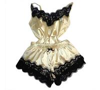 2026 abito da notte babe pigiami intimo abito da sera donna, giallo., 3XL
