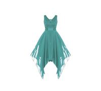 2026 Abito estivo da donna per il tempo libero, elegante, profondo scollo a V, senza maniche, in chiffon per feste, matrimoni, vita quotidiana, vacanze, appuntamenti, Blu, C