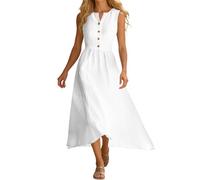 2026 Abito Lungo Estivo Casual Elegante Senza Maniche, vestibilità fluida e Confortevole, Versatile e alla Moda dal Gusto Retro