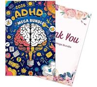 2026 ADHD MEGA PACCHETTO, organizer giornaliero 7 in 1 per adulti con ADHD, pianificatore di pulizia, produttività e task tracker - Planner vita e lavoro per focus neurodivergente