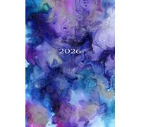 2026: Agenda Semainier Avec Horaire 5 - 23 Heures | Format A4 Planificateur Hebdomadaire Et Mensuel | 1 Semaine Sur 2 Pages | Weekly Planner ... | Calendrier 12 Mois | Aquarelle