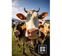 2026: Agenda Settimanale | Formato A6 Tascabile | 1 Settimana Su 2 Pagine | 12 Mesi Mini Weekly Planner | Diario Giornaliero | Calendario Appuntamenti Planning | Regalo per amante della mucca