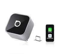 2026 Aggiornato Ottocast 2 in 1 Adattatore Wireless CarPlay e Android Auto | Mini Slim 3.0 per iOS 10+ e Android 11+, Multi-Utente, Plug & Play converte da cablato a senza fili (Argento, Edizione USB-C)