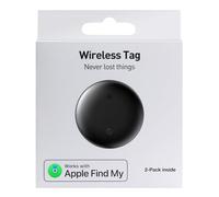 2026 Air Tracker Tags-2 Pack: [Certificato Apple MFi] Funziona con Apple Find My (solo iOS) per il monitoraggio in tutto il mondo, localizzatore Bluetooth con batteria sostituibile per chiavi, animali