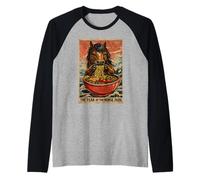 2026 Anno del Cavallo Ramen Giapponese Maglia con Maniche Raglan