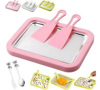 2026 At-Home Rolled Ice Cream Maker Kit,Instant Freeze Plate with 2 Scrapers,DIY Fun Family Activity Instant Ice Cream Maker, Fun Family Dessert Activities,for Yogurt, Sorbet