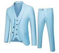 2026 - Bambini Bambino Bambino Bambino Ragazzi Primavera Solido Manica Lunga Pantaloni Cappotto Vestiti Gilet Abbigliamento 3PC Top Shirt, Blu, 16-17 Jahre
