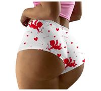 2026 Biancheria intima stampata casual da donna alla moda quotidiana, bianco, S