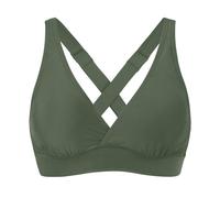 2026 Bikini da donna Set Femmes Maillots de bain élastiques hauts à Armatures couverture complète Haut de Bikini Push Up Maillot de bain Haut Court cravate DOS Maillot de bain hauts, verde militare, L