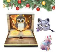 2026 - Blocco note a forma di gufo intagliato, libro magico e simpatico libro di carta con gufo intagliato, regalo di Natale, Ringraziamento e inaugurazione della casa
