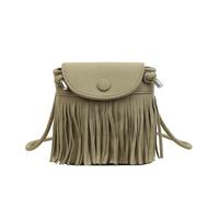 2026 Borse a tracolla Trendsetter Messenger For Fringe Crossbody con design quadrato compatto per l'uso quotidiano, verde, Einheitsgröße, Zainetto