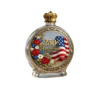 2026 - Bottiglia da whisky per 250 anni, elegante espressione pura gioia di vivere momenti indimenticabili con whisky di alta qualità (rosso, 20 cm)