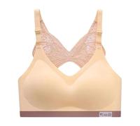 2026 Bralette con dorso in pizzo da donna, senza cuciture, senza stiratura, design maglione traspirante, copertura completa, supporto lifting, biancheria intima invisibile per un comfort tutto il
