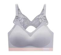 2026 Bralette con dorso in pizzo da donna, senza cuciture, senza stiratura, design maglione traspirante, copertura completa, supporto lifting, biancheria intima invisibile per un comfort tutto il
