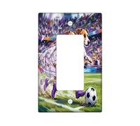 2026 Calcio Russell Terrier Cane Decorativo Interruttore Della Luce Copertura Della Parete Piastra 1 Gang Singolo Rocker, Match Day Puppy Dribbling Passato Piastra Elettrica, Stampa Sportiva Frontale