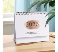 2026 Calendar - 2025 to 2026 Desk Planner, Wire-Bound Monthly Calendar Organizer with Aesthetic Design, Perfect for Home, Apartment, Office, School, Dorm, Teachers, Students, Business, and Christmas