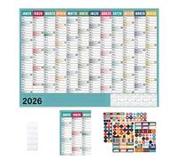 2026 Calendar - 2026 Large Wall Calendar Agenda,Poster Monthly Planners & Personal Organisers With Stickers For Dorm Apartment Office School Classroom Planning Family Teacher Student Christmas