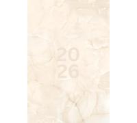 2026 Calendar, Daily & Weekly Planner, Simple Stylish Neutral Beige White Grey Marble Cover: 365 Day Schedule Plan, Jan- Dez, Extra Space For Notes